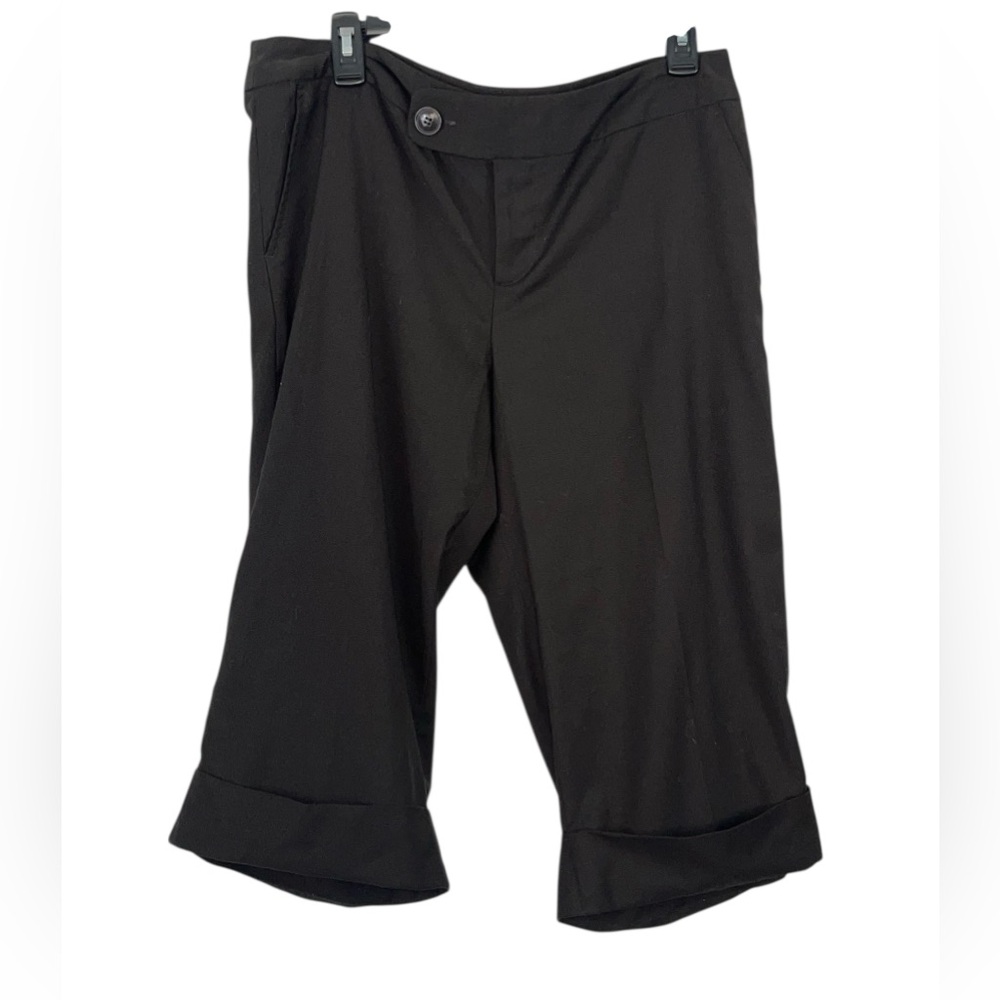 ECI Bermuda shorts with cuffed hem. Size 12 GUC 
Color is brown. - Picture 3 of 9